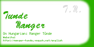 tunde manger business card